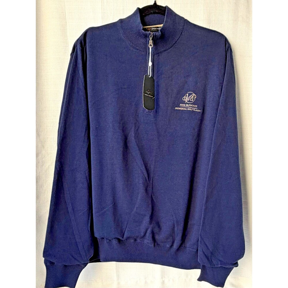 Greg Norman Performance Lightweight 1/4 Zip Pullover Blue Men's Medium NEW